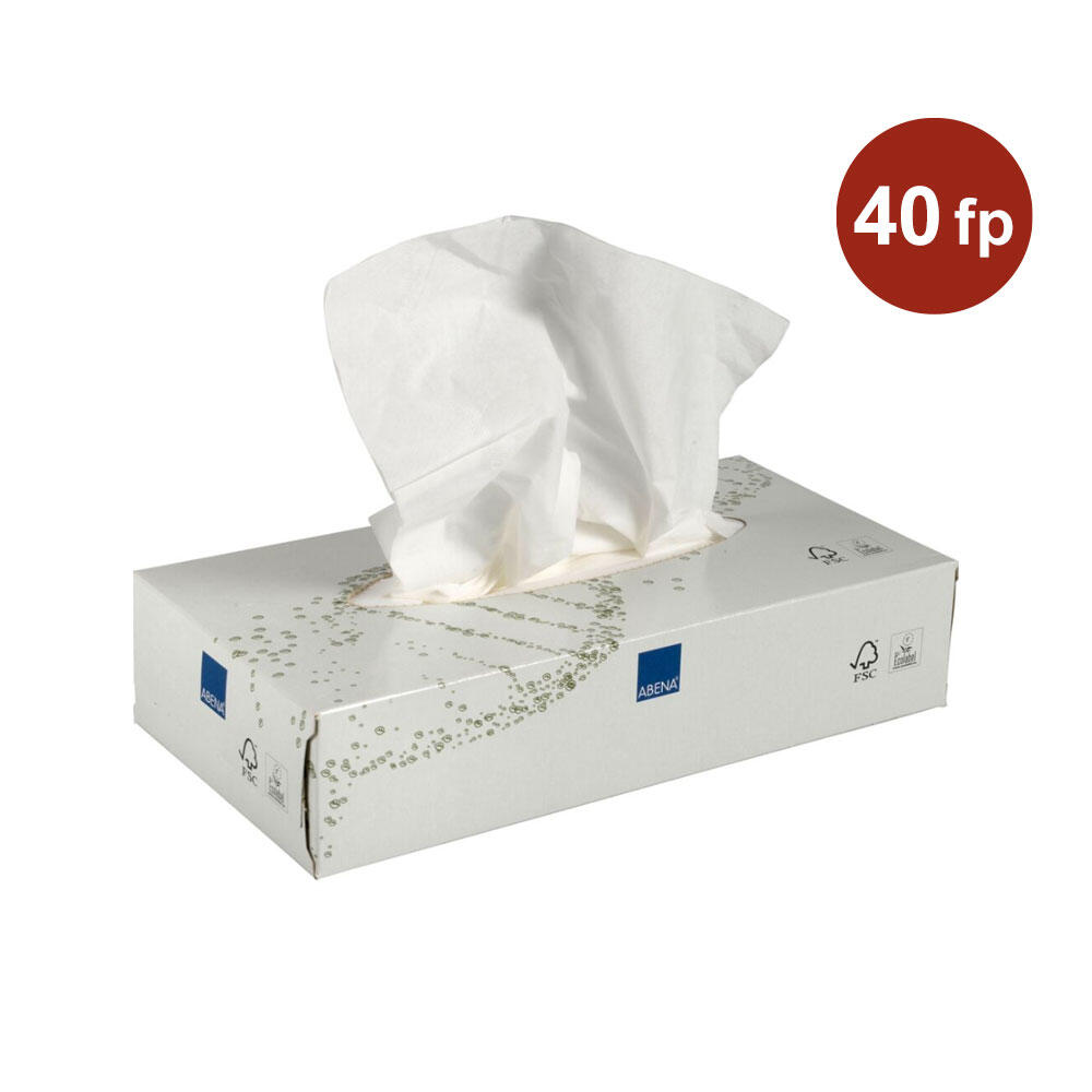 Ansiktsservett Abena 2-Lagers Vit 20x19.5cm 100st